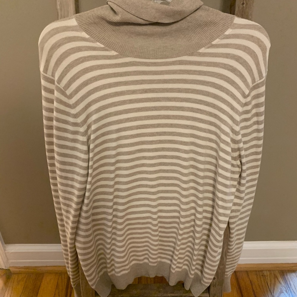 Banana republic striped turtleneck sweater